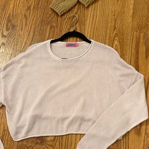 Edikted Light Pink Cropped Sweater